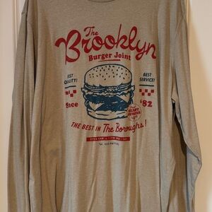 Men’s Old Navy 2X Brooklyn Burger Joint Graphic Long Sleeve Tee.